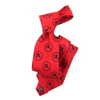 Cravates personnalisées pour hommes, karaté, budo, 100% soie tissée, Chine, vente en gros, rouge, noir, logo personnalisé, qualité japonaise, cravate