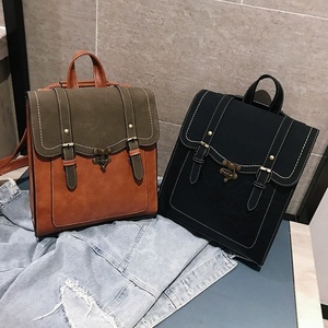 BOSHIHO Vegan Leather <b>Backpack</b> Purse Vintage PU Laptop Bookbag for Women Causal Work Daypack - Product Image 3