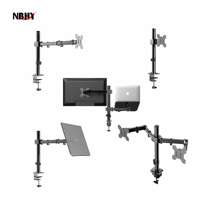 Bras de moniteur ergonomiques à double articulation pour écrans incurvés/plats de 17 à 32 pouces, réglables en hauteur et inclinables, certifiés CE, en stock