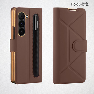 Étui en cuir électroplaqué avec support et fente pour stylet pour Samsung Z Fold et OPPO Find N2 Fold (vente en gros) - Product Image 3