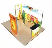 Toile de fond extensible 10x10 pieds, cadre réutilisable pour les campagnes commerciales itinérantes en Europe