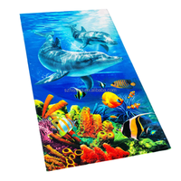 Serviette de plage en velours 100% coton écologique, impression réactive, certifiée OEKO-TEX, surdimensionnée, anti-sable, absorbante, avec logo personnalisé