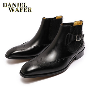 Chaussures en cuir véritable, bottes <span class=keywords><strong>de</strong></span> <span class=keywords><strong>dressage</strong></span>, bottes en cuir véritable pour hommes, randonnée - Product Image 5
