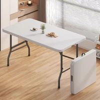 Table pliante d'extérieur, tables et chaises de fête, tables pliantes réglables, tables pliantes rectangulaires en plastique portables