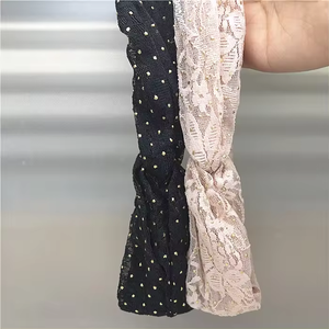 Women's New Design Elastic Hair Bands <strong>Lace</strong> Bronzing <strong>Headband</strong> Fashion Hair Accessories - Product Image 5