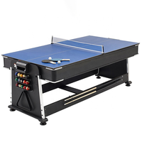 Table multi-jeux 4-en-1 Flip Top (7FT) - Combine Air Hockey, billard intérieur, ping-pong et table à manger