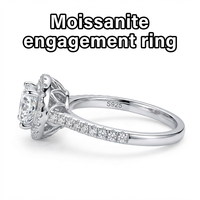 Bague de mariage en argent sterling 925 avec moissanite VVS1, bague de fiançailles en moissanite fine pour femme, bijoux d'anniversaire