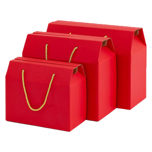 Hộp Giấy Gợn Sóng Màu Bán Sỉ Hộp Đựng Trái Cây Có Tay Cầm Dây Hộp Đựng Bóng Đèn Led Trứng Anh Đào - Product Image 4