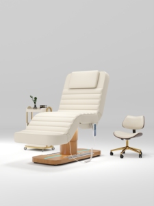 Luxury Beauty Salon Furniture Set 4 Motor Pu Leather Cosmetic Adjustable Eye Lash Facial Spa Massage Table <b>Beds</b> - Product Image 3