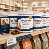 Compléments alimentaires pour animaux de compagnie, comprimés à mâcher multivitaminés pour chiens et chats, avec calcium et taurine, fabrication OEM ODM, fourniture en gros