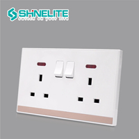Nouvel interrupteur mural en acrylique/verre/panneau brossé, prise avec grand bouton, interrupteur variateur pour lumière/ventilateur, accessoires électriques, câblage