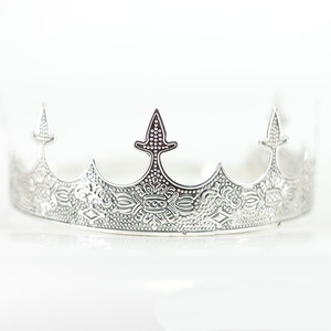 Corona da Re Vintage in Lega Nera Regolabile, Accessorio per Spettacoli, Matrimoni, Anniversari e Feste di Compleanno - Corona da Palazzo per Uomo - Product Image 3