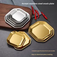 Yolecen 304 Roestvrij Staal Verdikte Vlakke Plaat Modern Design Home Restaurant Fruitparty Cake En Snackbord Koreaanse Stijl