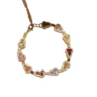 Bracelet en tungstène plaqué or véritable 14 carats avec pendentif gourde géométrique en zircon, luxe léger, haut de gamme, simple, élégant