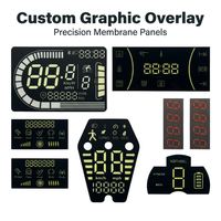 Autocollant imprimé personnalisé OEM pour écran de tableau de bord de vélo électrique, phare Bluetooth, compteur de vitesse, odomètre, en PVC/PET adhésif