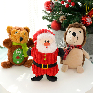 カスタムクリスマスフェスティバル動物きしむペットぬいぐるみ噛むガード咬傷に強い耐久性のあるおもちゃ - Product Image 2