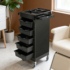 थोक नाई की दुकान के साथ काले नाई ट्रॉली की दुकान काले बार्बर ट्रॉली - Product Image 5