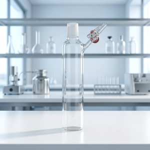 Tube Schlenk en verre borosilicaté MAYALAB, capacité 50 ml - 250 ml, longueur 150 mm, classe B, bouchon à vis, robinet, limite de température 300°C - Product Image 4