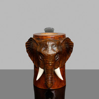 MUXIANG Pipe à tabac en bois sculpté à la main en forme de bruyère d'éléphant Pipe à fumer à tige Cumberland