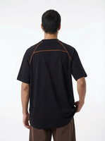 Chemises à manches courtes pour hommes, style streetwear oversize, légères, col rond, bande élastique, hauts de sport