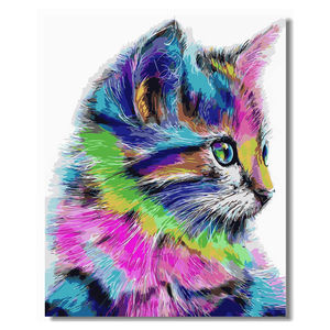 <span class=keywords><strong>Pintura</strong></span> al Óleo DIY, <span class=keywords><strong>Pintura</strong></span> <span class=keywords><strong>por</strong></span> Números de Gato Psicodélico Colorido para Adultos y Niños, <span class=keywords><strong>Pintura</strong></span> <span class=keywords><strong>por</strong></span> Números, <span class=keywords><strong>Pintura</strong></span> Acrílica - Product Image 3