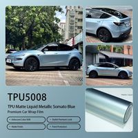 Film de protection (PPF) TPU brillant, mat, liquide, métallisé, couleur bleu Somato, anti-UV 90%, application humide, épaisseur 7,5 MIL
