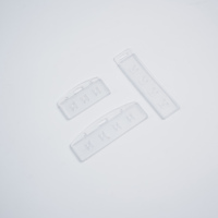 Support de badge semi-inclusif transparent vertical et horizontal OEM Bestom, en PP robuste, accessoire pour étiquettes en vrac