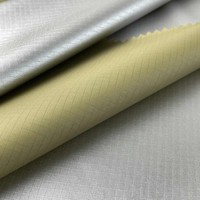 Tissu de tente de voiture d'extérieur imperméable de haute qualité, conception de vente en gros d'usine, nylon 210T argenté enduit de PU, grille pour tente personnalisable