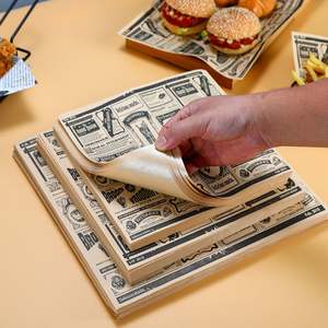 Custom Printed Sandwich <b>Burger</b> Greaseproof <b>Wrapping</b> <b>Paper</b> Food Grade Hamburger Bread Deli Grease Proof <b>Paper</b> with logo - Product Image 2