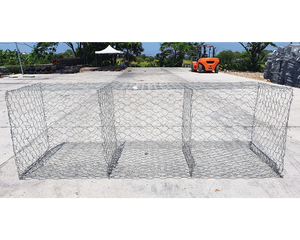 Gabion en fil métallique hexagonal tissé à haute teneur en zinc 275g, 3x1x1m et 4x1x1m, pour mur de soutènement - Product Image 2
