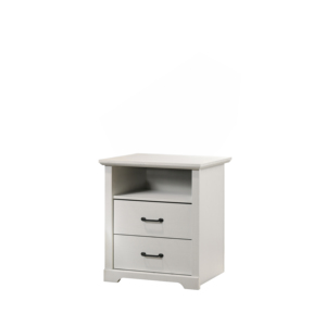 Elettra 3-Piece White Bedroom Set 57 In 6-Drawer Dresser 32 In 4-Drawer <b>Chest</b> 22 In Nightstand With Usb Ports Black - Product Image 5
