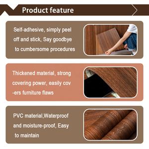 Papier peint auto-adhésif écologique à effet bois, papier pelable et collant, rénovation de meubles, vinyle <span class=keywords><strong>PVC</strong></span>, décoration intérieure, cuisine, porte - Product Image 3