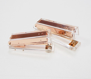 Huisen — agrafeuse acrylique or <span class=keywords><strong>rose</strong></span>, fournitures <span class=keywords><strong>de</strong></span> <span class=keywords><strong>bureau</strong></span> et <span class=keywords><strong>de</strong></span> papeterie, fait à la main - Product Image 3