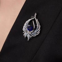 Luxe Phenix danse dans la broche haut de gamme femmes cristal exquis Phoenix corsage niche design pin coat accessoires