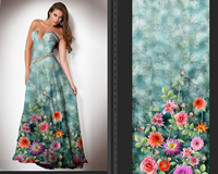 Ziwwshaoxing — tissu imprimé à motifs floraux, 100% rayonne en viscose, étoffe pour la confection de robes