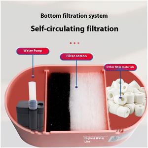 USB 전원 자체 청소 데스크탑 수족관 LED 조명 필터 펌프 낮은 유지 보수 사무실 책상 거실 용 Betta 어항 - Product Image 4