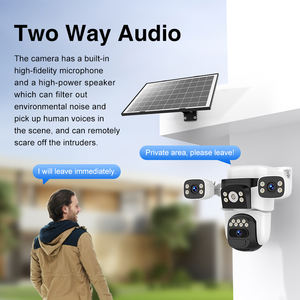 Caméra solaire PTZ CB621SR 9MP à 3 objectifs <span class=keywords><strong>pour</strong></span> ferme, magasin, extérieur, Wi-Fi double bande, vue à 720°, détection humaine par IA, sirène intégrée, micro, cloud - Product Image 4