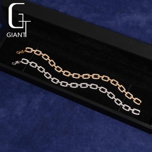 USA Stock New Fashion 6.9mm Hip Hop 925 <strong>Solid</strong> <strong>Silver</strong> Jewelry VVS D Iced Out Moissanite Infinity France <strong>Bracelet</strong> Men - Product Image 6