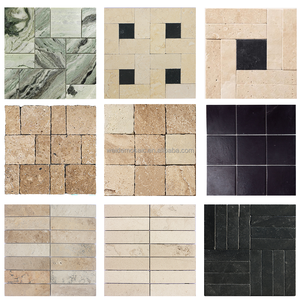 Mosaïque de pierre de jade noir rustique antique, finition vieillie, pour projets de restaurants, hôtels, gîtes, revêtement mural et de sol, vente en gros - Product Image 4