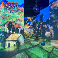 Système d'écran de projection Logiciel de mélange de bord de projection interactif virtuel d'art numérique dynamique immersif holographique