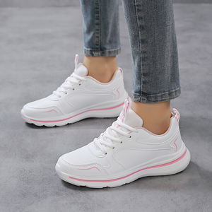 Scarpe da ginnastica bianche alla moda da <span class=keywords><strong>donna</strong></span> scarpe sportive in <span class=keywords><strong>pelle</strong></span> sintetica scarpe Casual da <span class=keywords><strong>donna</strong></span> comode da <span class=keywords><strong>donna</strong></span> traspiranti <span class=keywords><strong>Sneakers</strong></span> - Product Image 3