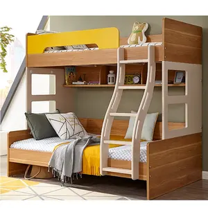 6333 Quanu Custom Multidunction Wooden Bedroom Furniture For Kids And Adults Twins Double Layer Bunk Bed Children