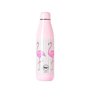 Botella térmica con diseño de flamenco, botella de agua aislada de acero inoxidable de 500ml para mujeres y niñas - Product Image 1