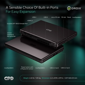2025 GPD Win MAX 2เครื่องพีซีมือถือสำหรับเล่นเกม Ai 9 HX370ไวไฟ10.1นิ้วเกมคอนโซล - Product Image 5