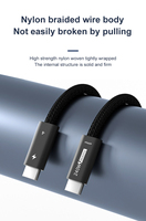 Cable Justlink PD 240W Thunderbolt 4 USB C a C 40Gbps 8K 60Hz de Nailon Trenzado con Carga Rápida para MacBook, Laptop y PC
