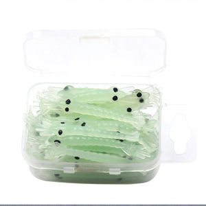 Señuelo de camarón biónico de 4 cm, cebo suave de silicona, paquete de 50 unidades para pesca de lubina en agua dulce - Product Image 1