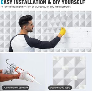 Tấm ốp tường PVC 3D thiết kế hiện đại, chống thấm, chống ẩm, dễ lau chùi, dán tường gia dụng - Product Image 4