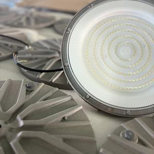 Highbay lampu led high bay, lampu led ufo tinggi, gudang pabrik, dalam ruangan, bisa diredupkan, 100w, 150w, 200w