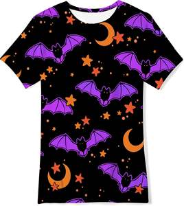 Camiseta informal <span class=keywords><strong>de</strong></span> manga corta para niños, divertida <span class=keywords><strong>noche</strong></span> <span class=keywords><strong>de</strong></span> Halloween, estampado Digital 3D, murciélago del diablo, maravillosa <span class=keywords><strong>travesura</strong></span> alegre para niños - Product Image 6