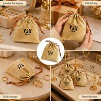 Pochette à bijoux en velours doux avec cordon de serrage, mini emballage cadeau pour bagues, colliers, boucles d'oreilles, présentation et rangement